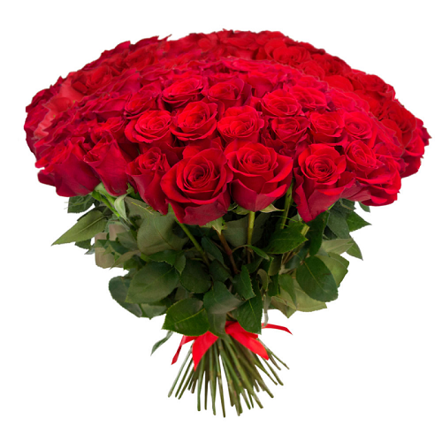 Букет из 101 красной розы, 70 см